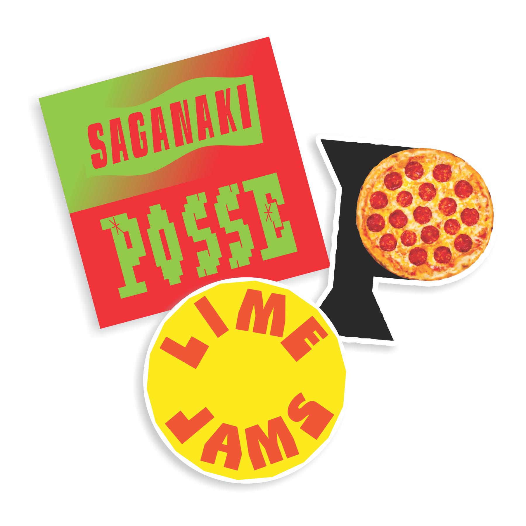 Paz - Saganaki Posse EP - Sticker Pack